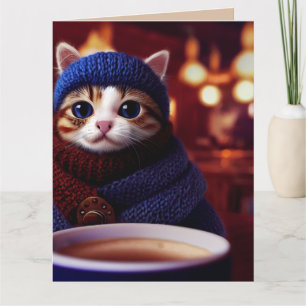 TARJETA DE FELICITACIÓN DE CATÉ ADORABLE DEL DÍA D