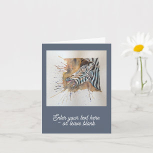 Tarjeta de felicitación de cebra personalizable pa