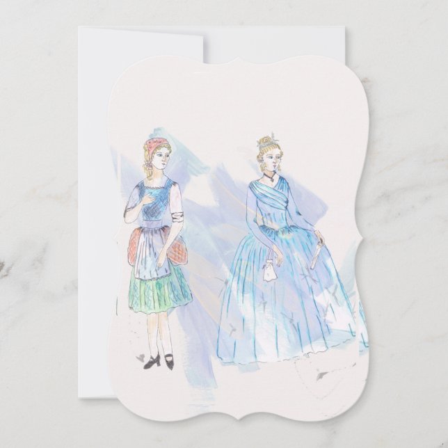 Tarjeta de felicitación de Cenicienta (Anverso)