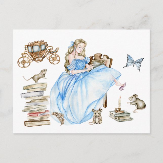 Tarjeta de felicitación de Cenicienta Tarjeta post (Anverso)