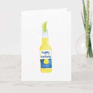Tarjeta de felicitación de cervezas de cumpleaños