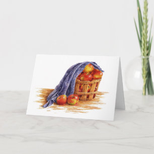 Tarjeta de felicitación de cesta de Apple del Día 