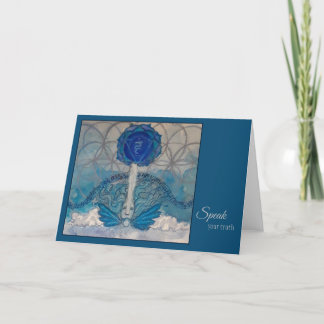 Tarjeta de felicitación de Chakra de la garganta