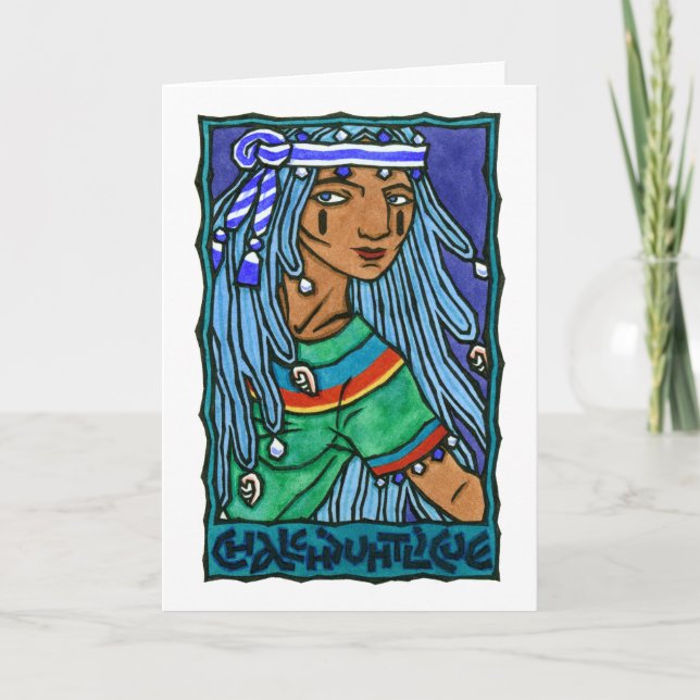 Tarjeta de felicitación de Chalchiuhtlicue (Anverso)