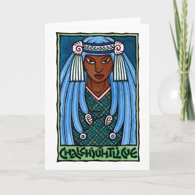 Tarjeta de felicitación de Chalchiuhtlicue (Anverso)