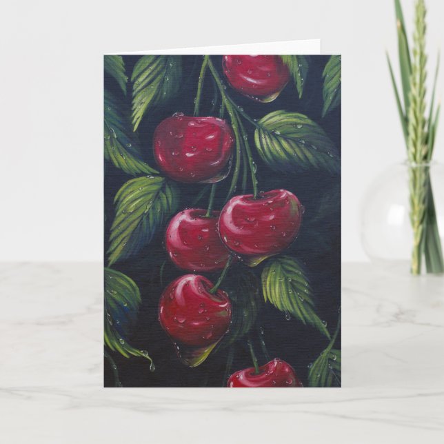 Tarjeta de felicitación de Cherry Rain (Anverso)