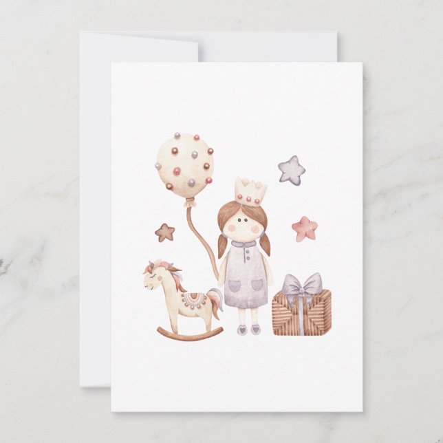 Tarjeta de felicitación de Chica de cumpleaños de  (Anverso)