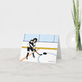 Tarjeta de felicitación de Chica de hockey sobre h