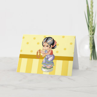 Tarjeta de felicitación de Chica indio