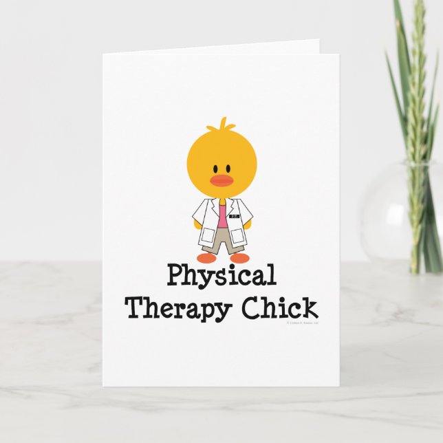 Tarjeta de felicitación de Chick con Terapia Físic (Anverso)