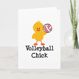 Tarjeta de felicitación de Chick de voleibol