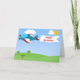 Tarjeta de felicitación de chico del afiche del av