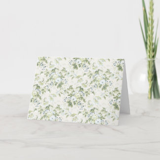Tarjeta de felicitación de chintz verde salvia, in