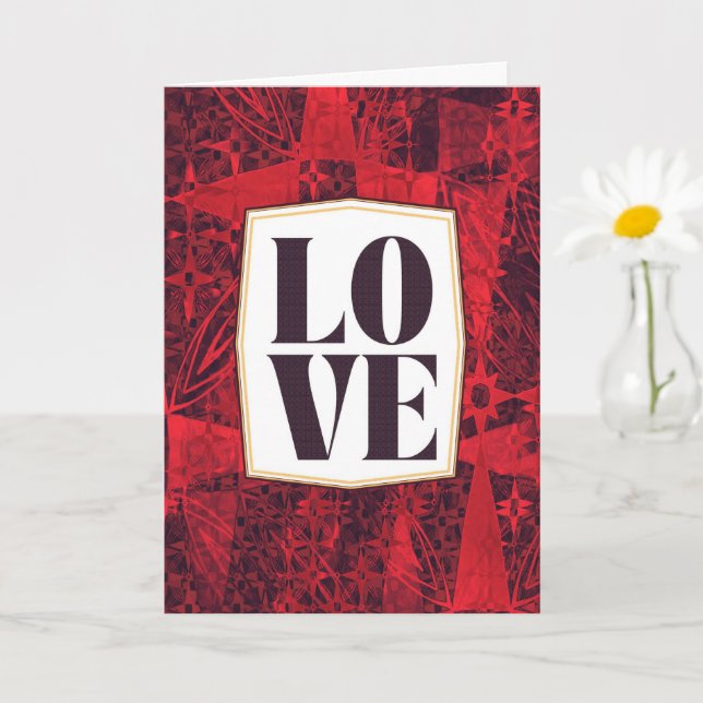 Tarjeta de Felicitación de Chocolate Romántico ROJ (Planta pequeña)