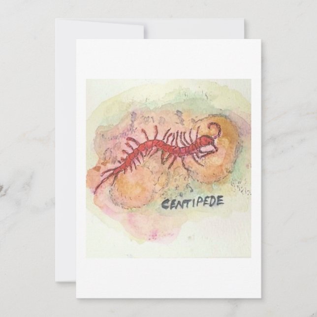 Tarjeta de Felicitación de Cienpiés (Anverso)