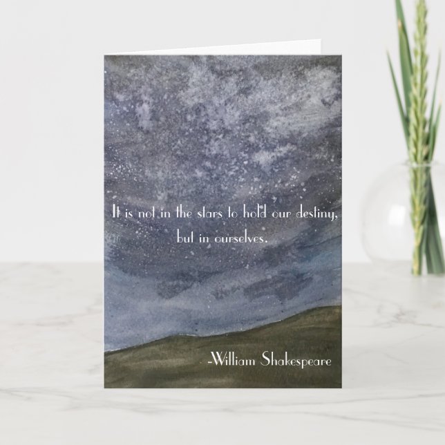 Tarjeta de felicitación de citas de Shakespeare (Anverso)