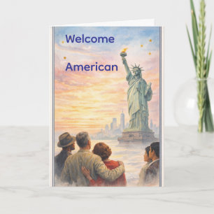 Tarjeta de Felicitación de Ciudadanía Americana Bi