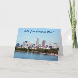 Tarjeta de felicitación de Cleveland Ohio con vist