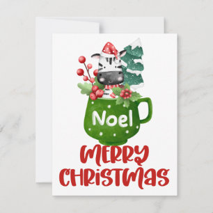 Tarjeta de felicitación de clipart de Navidad en u