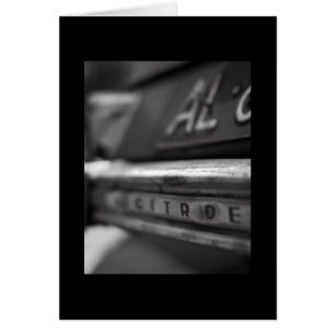 Tarjeta de felicitación de coches de época   Citro