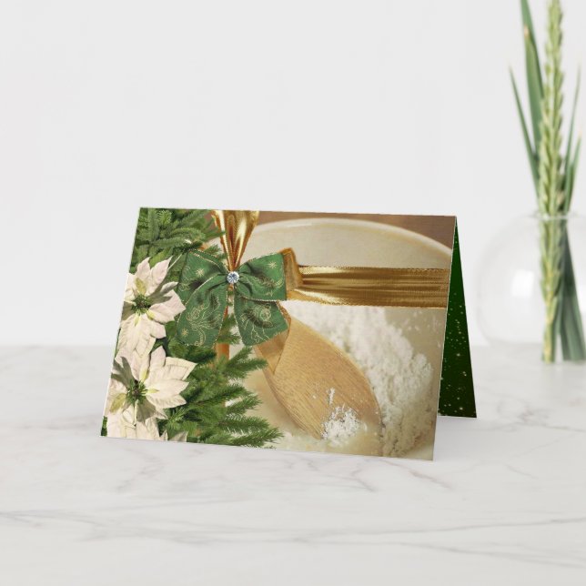 Tarjeta de felicitación de cocina de navidades (Anverso)