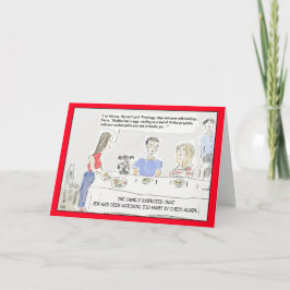 Tarjeta de felicitación de cocinar divertida del