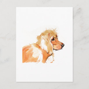Tarjeta de Felicitación de Cocker Spaniel, Acuarel