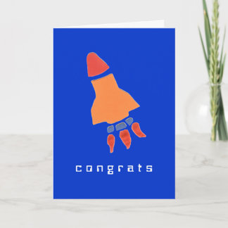 Tarjeta de felicitación de cohete