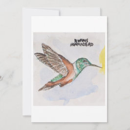 Tarjeta de Felicitación de Colibrí