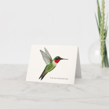 Tarjeta de felicitación de colibrí con candado