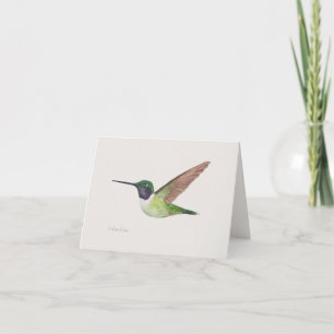 Tarjeta de felicitación de colibrí de Anna