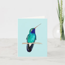 Tarjeta de felicitación de colibrí de gran factura