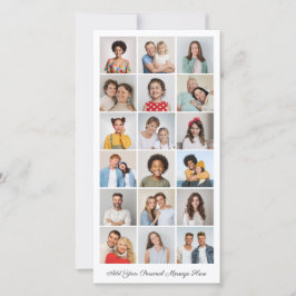 Tarjeta de felicitación de collage de 18 fotos Agr