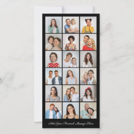 Tarjeta de felicitación de collage de 18 fotos Agr