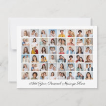 Tarjeta de felicitación de collage de 48 fotos Agr