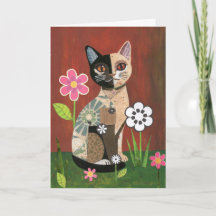 Tarjeta de Felicitación de Collage de Gato de Medi