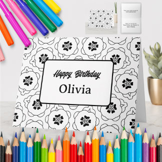 Tarjeta de felicitación de color personalizada (06
