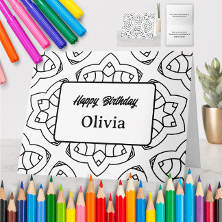 Tarjeta de felicitación de color personalizada (15