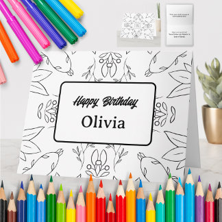 Tarjeta de felicitación de color personalizada (41