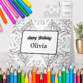 Tarjeta de felicitación de color personalizada (44