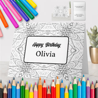 Tarjeta de felicitación de color personalizada (52