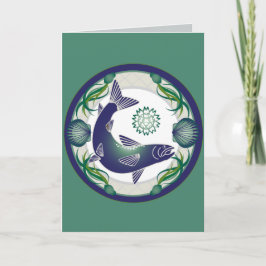 Tarjeta de felicitación de color salmón