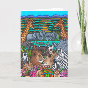 Tarjeta de felicitación de colores de Sudáfrica