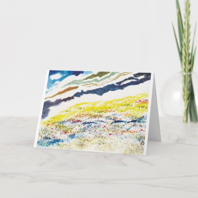 Tarjeta de felicitación de colores felices (Anverso)