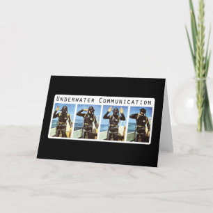 Tarjeta de felicitación de comunicación submarina