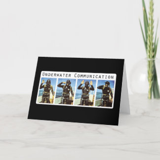 Tarjeta de felicitación de comunicación submarina
