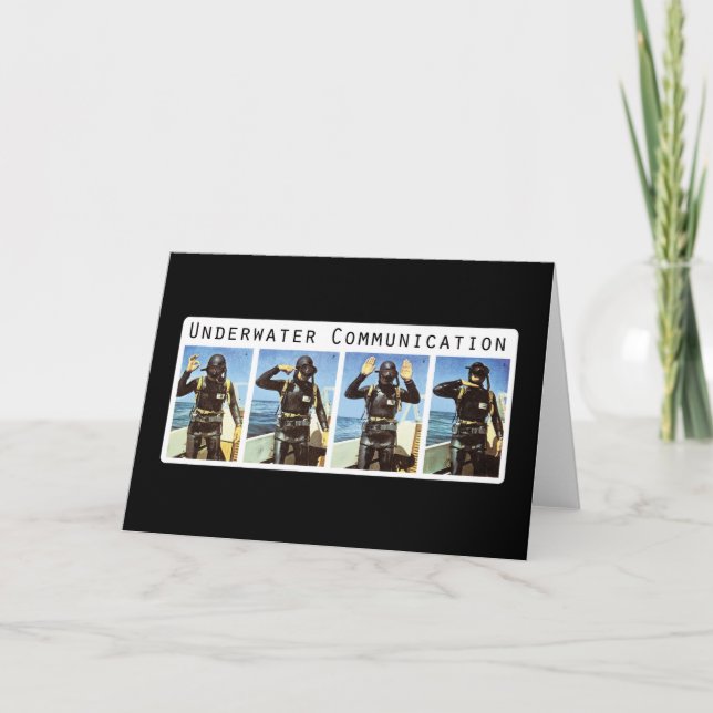 Tarjeta de felicitación de comunicación submarina (Anverso)