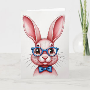 Tarjeta de Felicitación de Conejo con Gafas