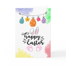 Tarjeta de Felicitación de Conejo de Pascua – Colo
