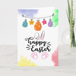 Tarjeta de Felicitación de Conejo de Pascua – Colo